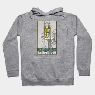 Ace of cups tarot card (distressed) Hoodie